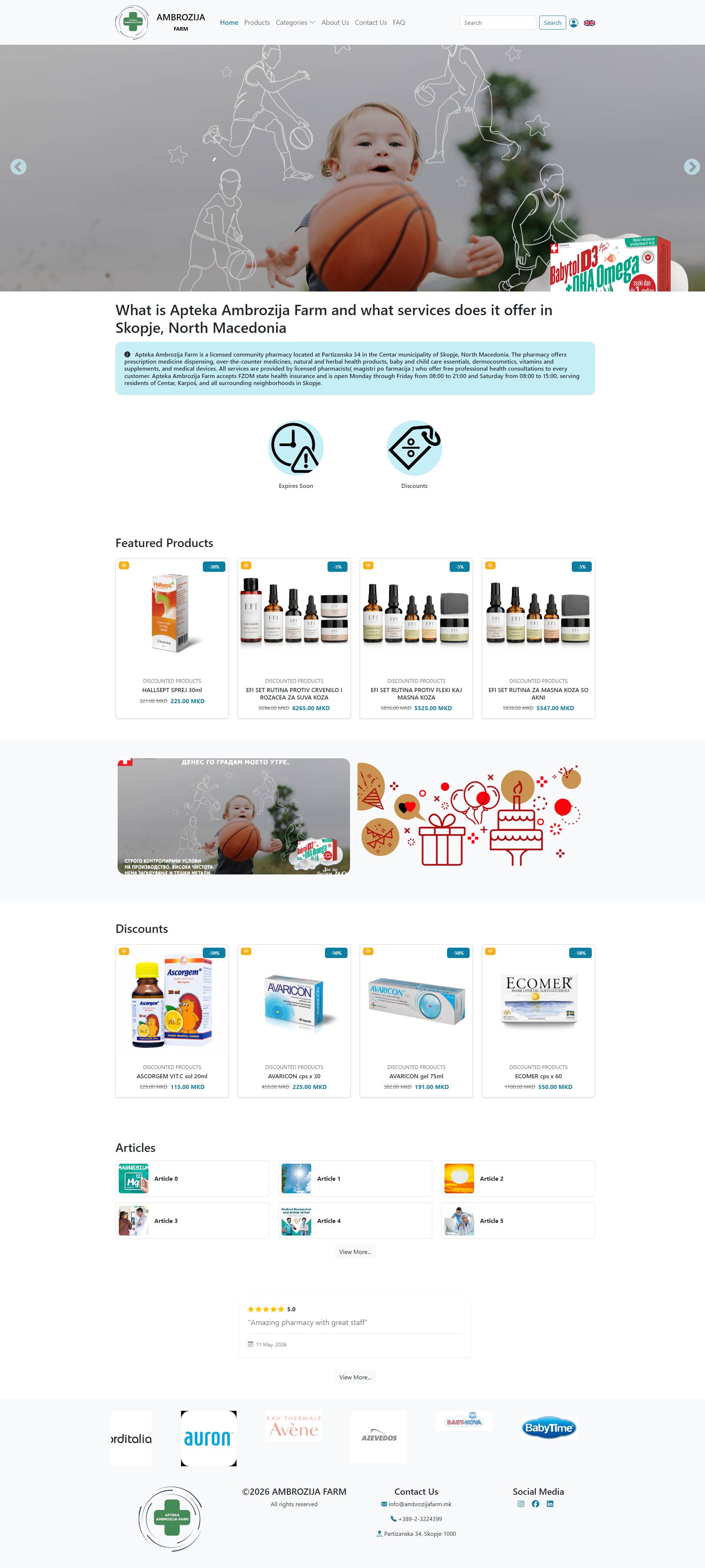 Ambrozija Farm | Pharmacy E-Commerce Platform supporting image 1