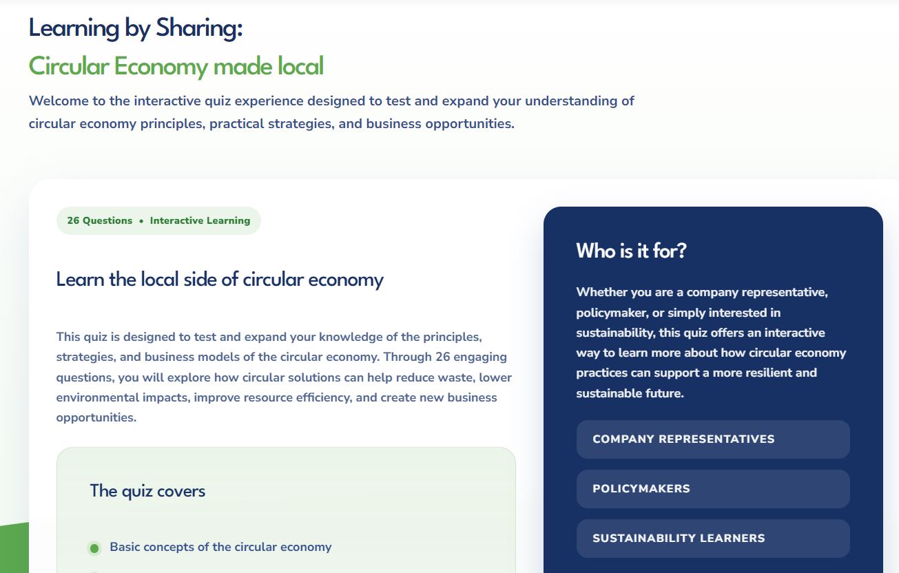Circular Economy | Self-Assessment Platform supporting image 4