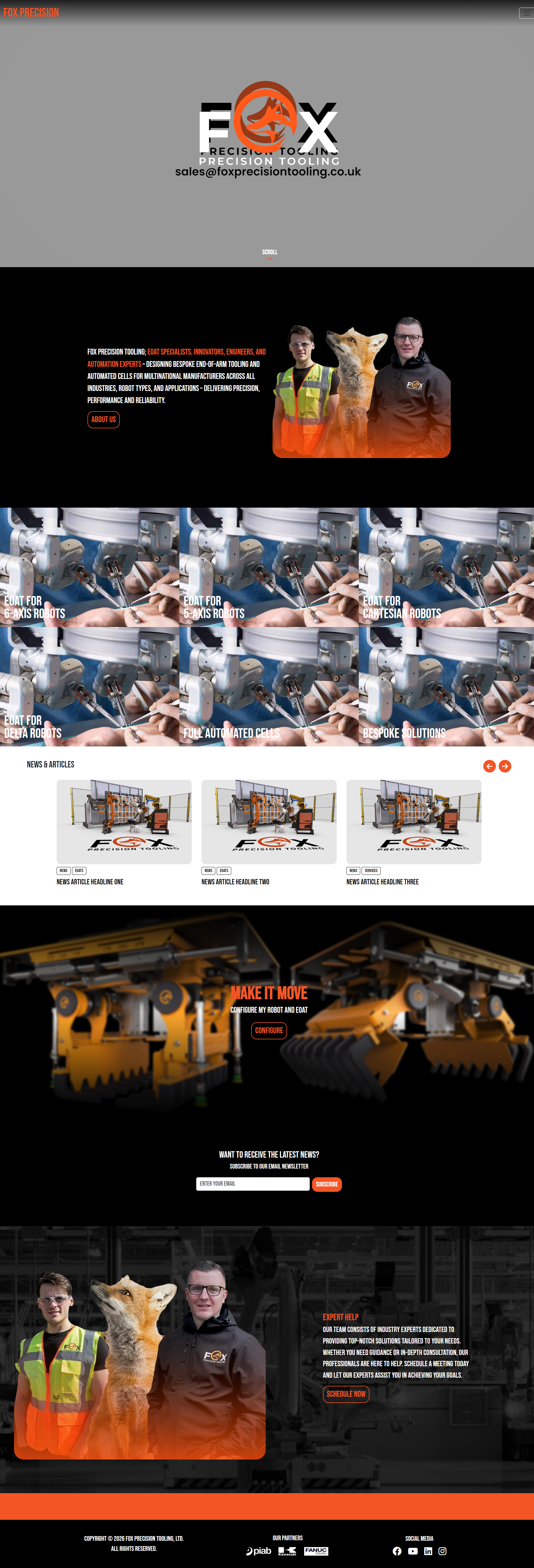 Fox Precision | EOAT & Robotics Business Website supporting image 1